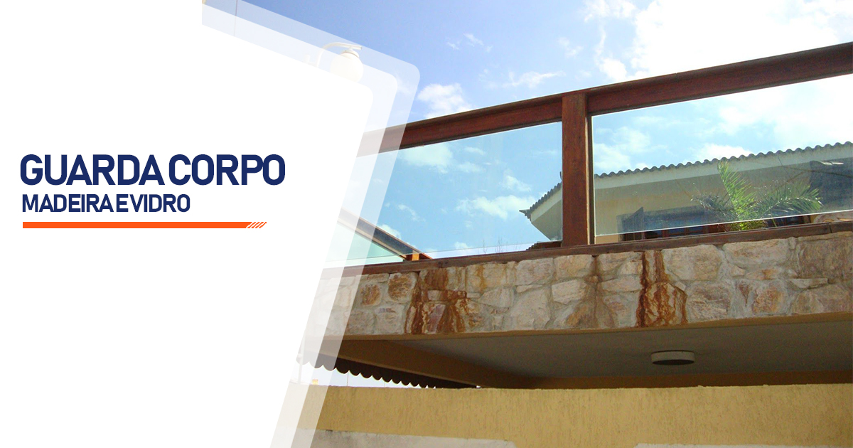 Guarda Corpo Madeira e Vidro Boa Vista Calungá RR